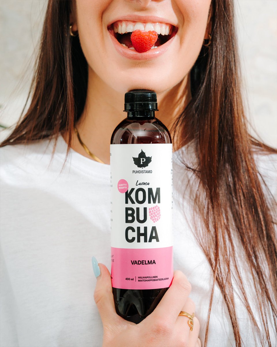 Luomu Kombucha Vadelma - 400 ml 12 - pack