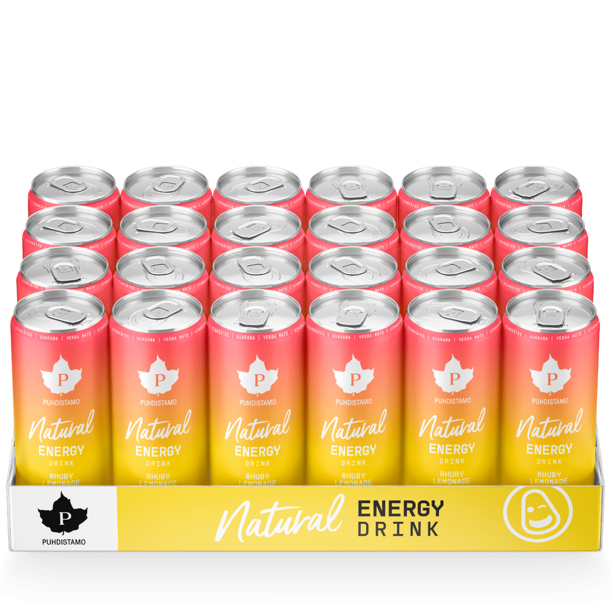 Natural Energy Drink Rhuby Lemonade - 330 ml 24 - pack