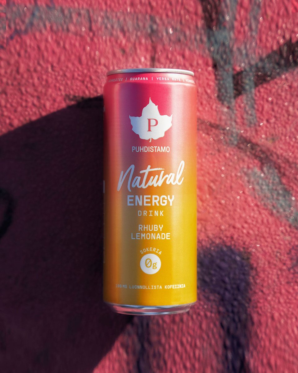 Natural Energy Drink Rhuby Lemonade - 330 ml